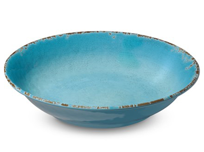 Rustic Turquoise Melamine Serving Bowl