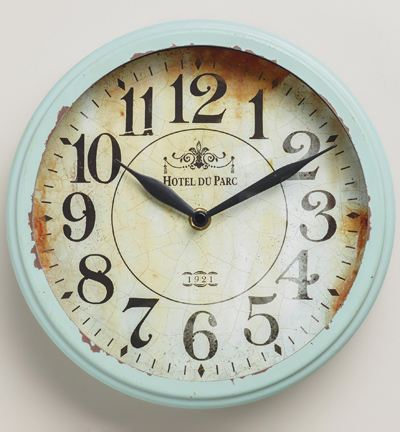 Small Blue Round Micah Clock