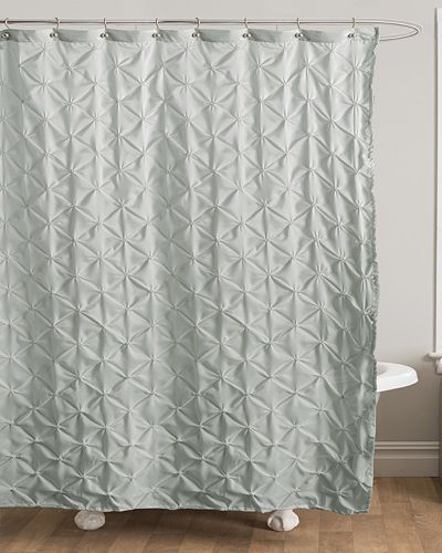 Lake Como Blue Fabric Shower Curtain