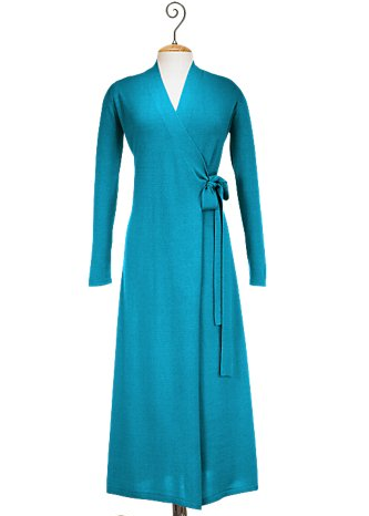 turquoise silk robe