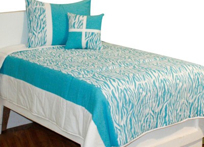 Turquoise Zebra Bedding Set