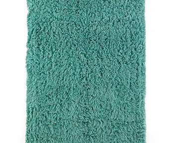 Flokati Teal Hand Woven New Zealand Wool Rug