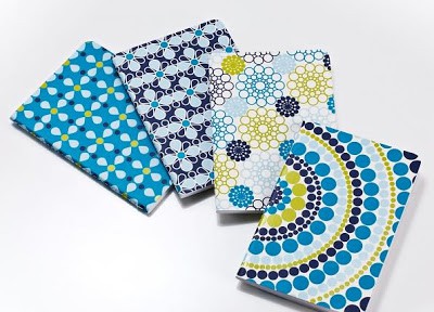 Jonathan Adler Meadow Mosaic Blue Teal Journals – Set of 4