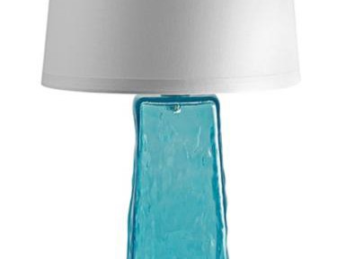 Aqua Wave Recycled Glass Table Lamp