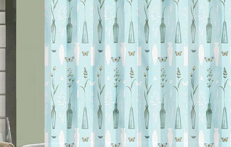 Bottle Flowers Shower Curtain