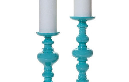 Aquamarine Mariposa Pillar Holders