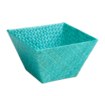 Small Square Pandan Basket | Everything Turquoise