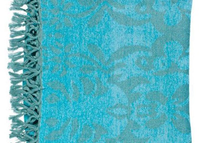 Surya Tristen Aqua Throw Blanket