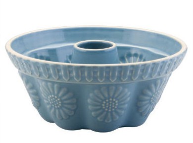 Paula Deen Stoneware Signature Sunflower Fluted Mold in Aqua