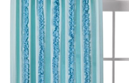 Circo Aqua Ruffle Window Panel