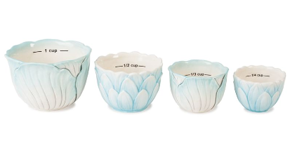 Set of 4 Rose Measuring Cups