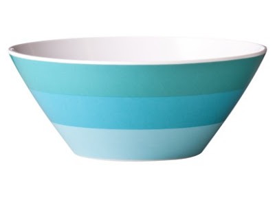 Teal Stripe Cereal Bowl – Set of 8