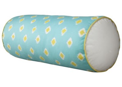 Turqouise Boho Bolster Pillow