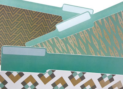 Gold Geometry Work Inspired File Folders