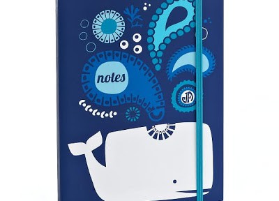 Jonathan Adler Blue Ocean Whale Paper Flexi Journal