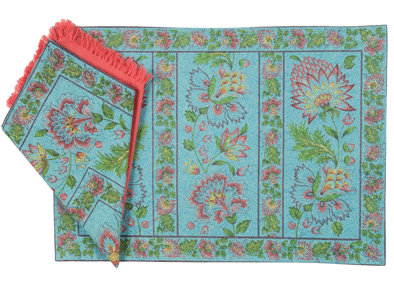 Madeline Paisley Aqua Napkin