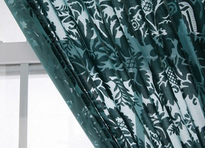 Damask Velvet Burnout Curtain