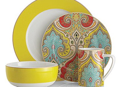 Echo Design Latika Yellow Dinnerware