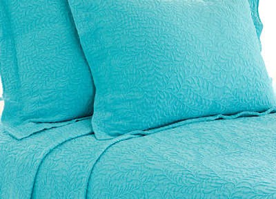 Pine Cone Hill Scramble Matelasse Aqua Coverlet