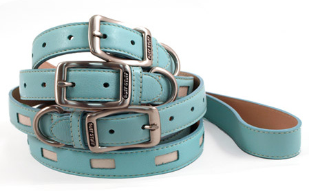 Manhattan Turquoise Dog Collar & Lead