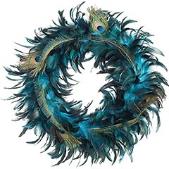 Peacock Feather Wreath