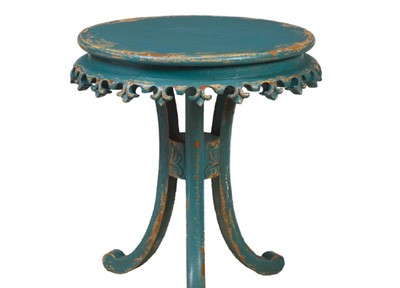 Cyan Fleur-de-Lys Table