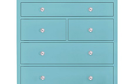 Robin’s Egg Basic Dresser with Double Drawers