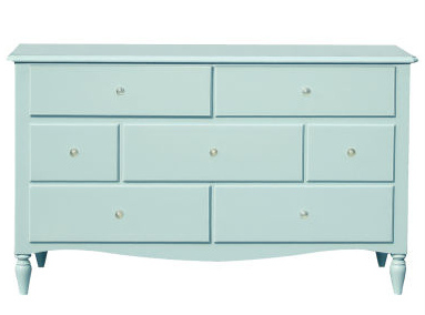 Superior Furniture Co. Starlight Low Dresser with Crystal Knobs