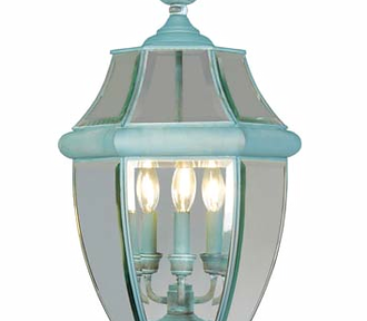 Monterey Verdigris Three-Light Outdoor Fixture