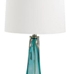 Ely Aqua Glass Accent Lamp