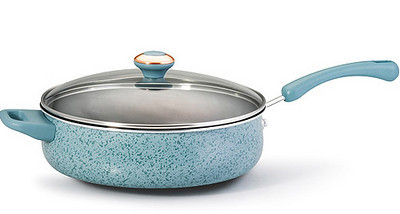 Paula Deen 5-Quart Covered Non-Stick SautÃ© Pan in Aqua