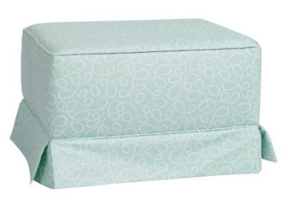 Gliding Ottoman in Soft Blue