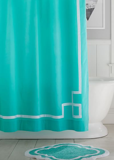 Emma Ribbon Trim Shower Curtain