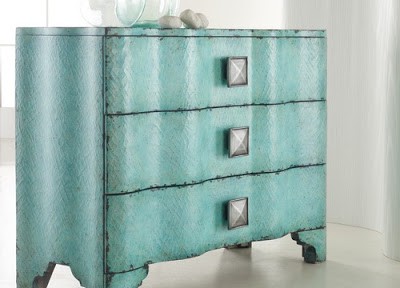 Melange Turquoise Crackle Chest