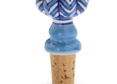 Blue Ceramic Bottle Stopper