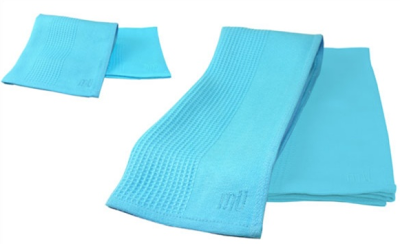 MUkitchen MUbamboo 3-piece Aqua Dishcloth and Dishtowel Set