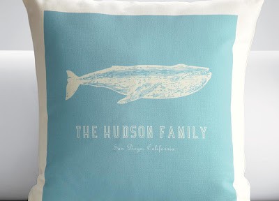 Personalized Whale Watching Outdoor Throw Pillow Cover