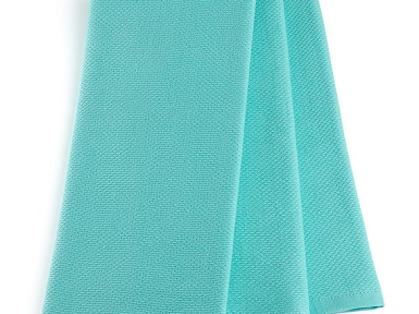 Martha Stewart Collection Pique Kitchen Towels Set of 3 in Aqua