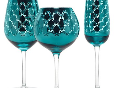 Aquamarine Montecito Glassware – Set of 4