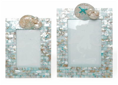 Aqua Mother of Pearl Frames