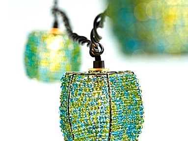 Summer Oasis Beaded Lantern Party Lights