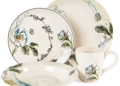 Edie Rose by Rachel Bilson Dinnerware Rose 4 Piece Place Setting