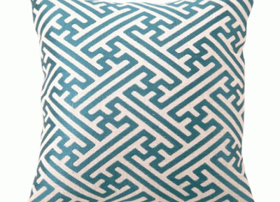 Cross Hatch Pillow in Teal