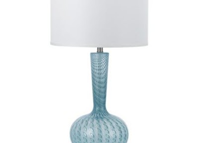 Candice Olson Oasis Aqua Hand-Blown Glass Table Lamp