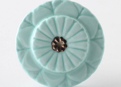 Aqua Edwardian Knob