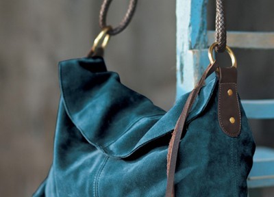 Denim Suede Handbag