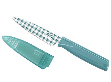 Kuhn Rikon Blue Plaid Paring Knife