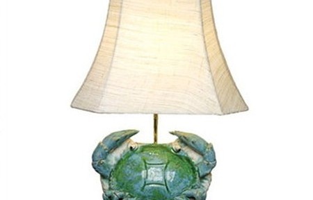 Turquoise She Crab Lamp