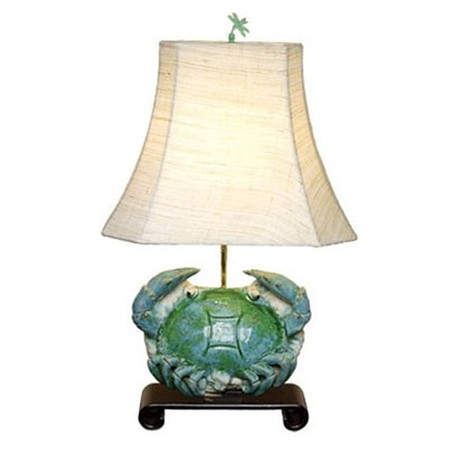 Turquoise She Crab Lamp 