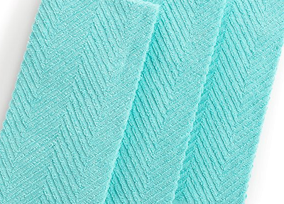 Martha Stewart Collection Kitchen Towels – Set of 3 Textured Terry Aqua